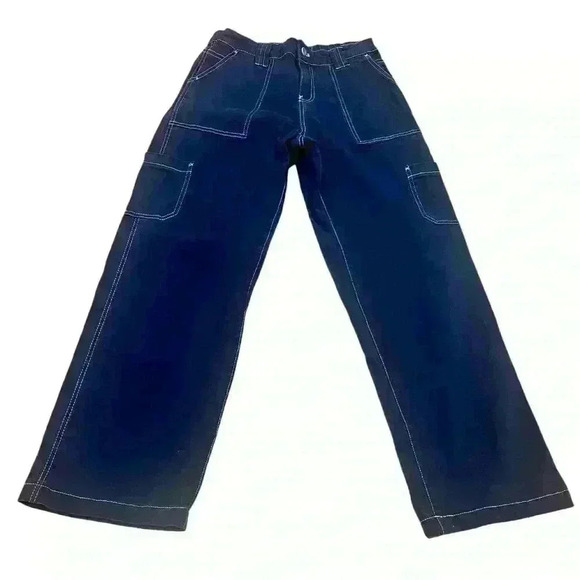 NO COMMENT- navy blue cargo pants; size Small - Picture 1 of 3